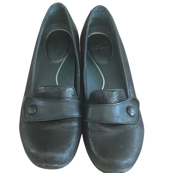 Dansko Olena Women’s Slip-On Loafers Black Blue Leather EU 41 US 10.5-11 - Picture 1 of 5